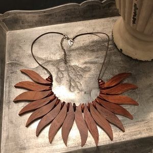 Wooden Statement Necklace Zad Brand Wooden Sunburst Necklace